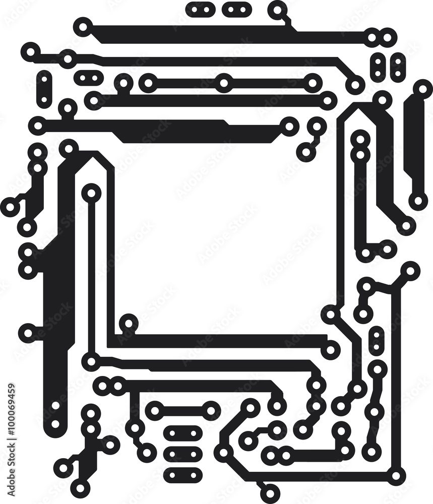 Aufkleber abstract decorative background in pcb-layout style