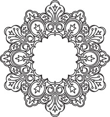 Unusual, hexagonal, lace frame, decorative element with empty pl