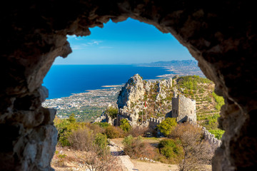 Fototapeta na wymiar St. Hilarion castle. Kyrenia District, Cyprus