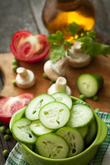 salad with cucumbers