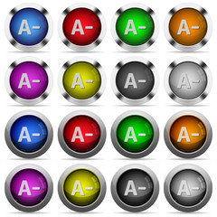 Decrease font size button set