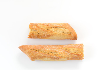 French baguette is not white. bakery products. space for inscriptions