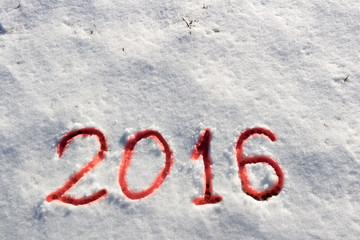 2016 on the snow for the new year and Christmas, filter applied
