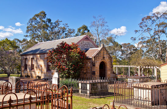 The grounds and main building of Ebenezer Church in Wilberforce, the oldest surviving church in Australia. 