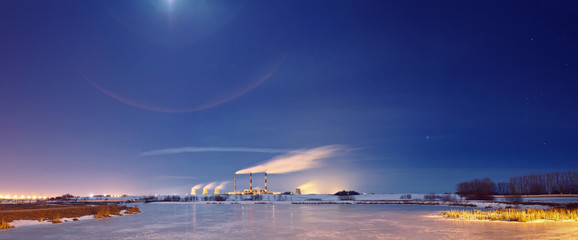 Power plant in the night.