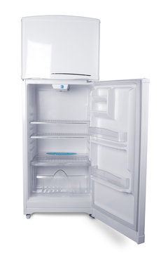 Refrigerator in white background