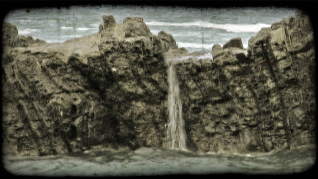 Waves Timelapse. Vintage stylized video clip.