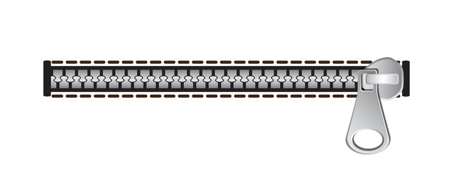 Cerniera zip orizzontale chiusa © giadophoto