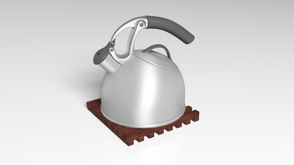 Stainless Steel Teapot , tea kettle isolated on white background