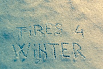 Words Tires for winter in snow