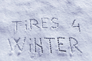 Words Tires for winter in snow