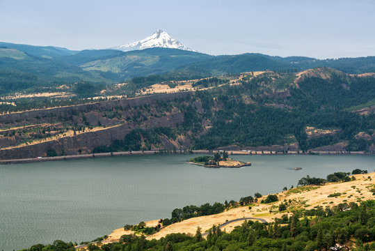 Columbia River Gorge And Mt Hood