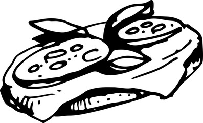 Sandvich. Vector illustration