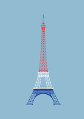 Fototapeta na wymiar vector Paris Eiffel Tower with nice color