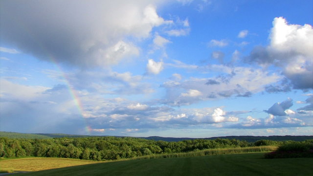 Rainbow seen in the countryside