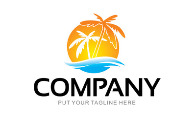 Beach Tour Iconic Logo Design