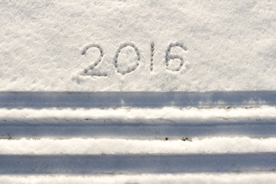 2016 on the snow for the new year and Christmas