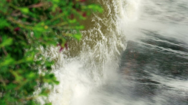 Royalty Free Stock Video Footage of bottom of Tahana Waterfall shot in Israel at 4k with Red.