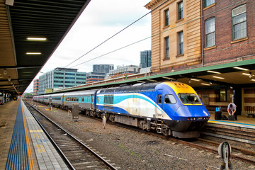 XPT train in Central Station, Sydney. 