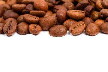 Coffee Beans on white.