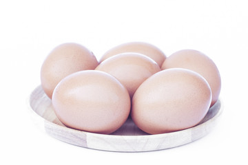 Eggs isolated on white background