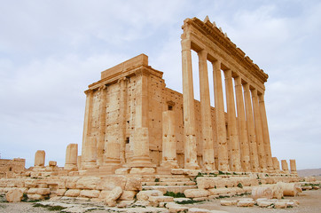 Obraz premium Temple Of Baalshamin (Now Destroyed) - Palmyra Ruins - Syria