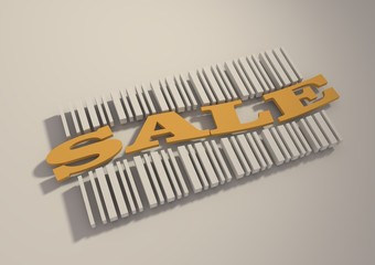 bar code with sale word