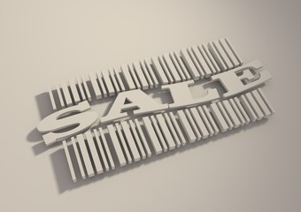 bar code with sale word