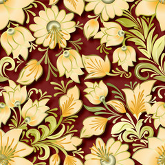 abstract vintage seamless floral ornament
