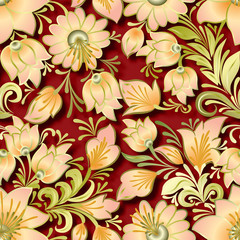 abstract vintage seamless floral ornament