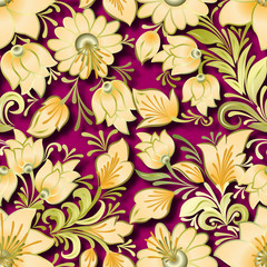 abstract vintage seamless floral ornament