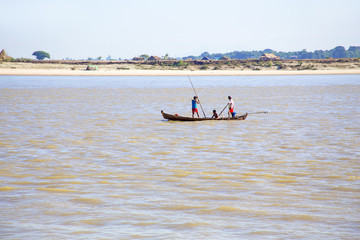 The Irrawaddy River or Ayeyarwady River is a river that flows from north till south in Myanmar