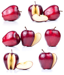 A ripe apple on white background