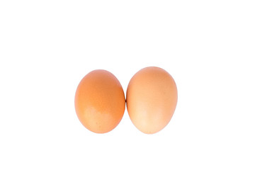 Eggs on a white background