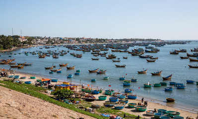 Fischerhafen in Mũi Né in Vietnam