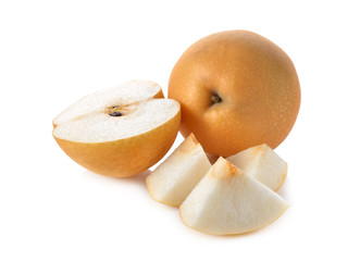 snow pear or Fengsui pear on white background