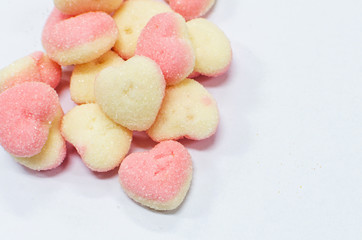 Heart shaped sugar jelly