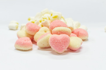 Heart shaped sugar jelly
