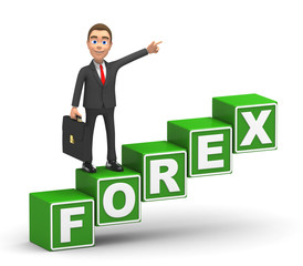 businessman on a ladder forex