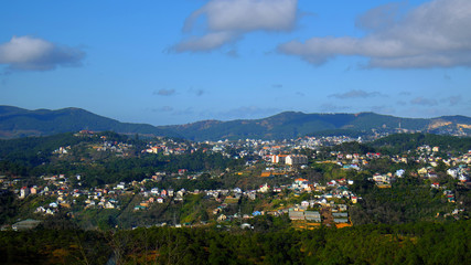 panorama, Dalat countryside, Vietnam, hill, mountain