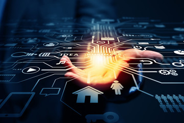 Obraz premium Cloud sharing and connection 