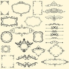 Ornate vintage frame set