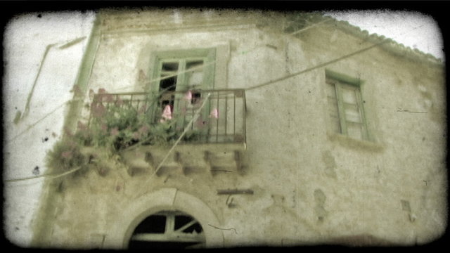 Italian Town 8. Vintage stylized video clip.