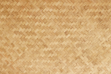 Bamboo woven flat mat natural bamboo background - obrazy, fototapety, plakaty