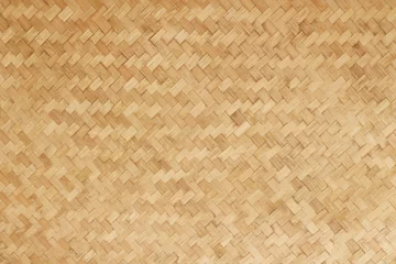 Foto op Plexiglas Bamboo woven flat mat natural bamboo background © nongpriya