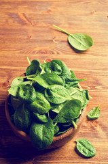 Leaves of fresh spinach