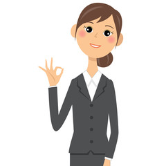 スーツの女性　OK