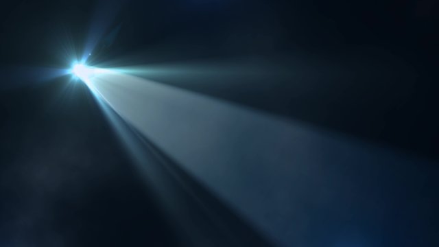 rotating star light fog smoke background