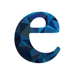Blue Alphabet Polygon Style, Creative Design Templates