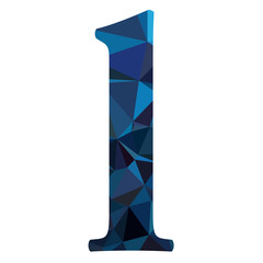Blue Alphabet Polygon Style, Creative Design Templates